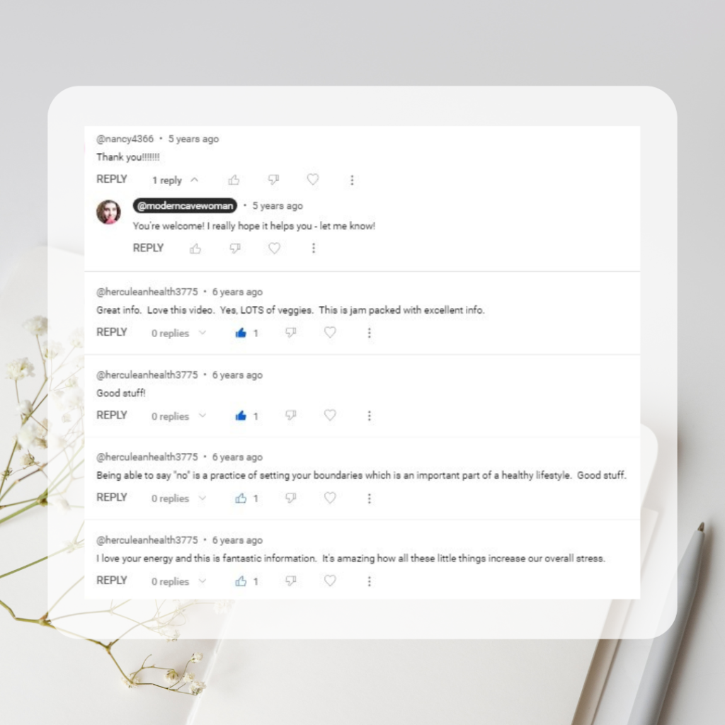 Testimonials from courses